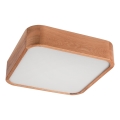 Plafonjera OAK SQUARE 2xE27/15W/230V 35x35 cm hrast