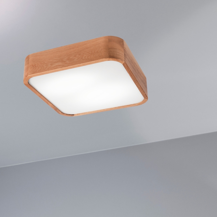 Plafonjera OAK SQUARE 2xE27/15W/230V 35x35 cm hrast