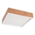 Plafonjera OAK SQUARE 4xE27/15W/230V 39x39 cm hrast/bela
