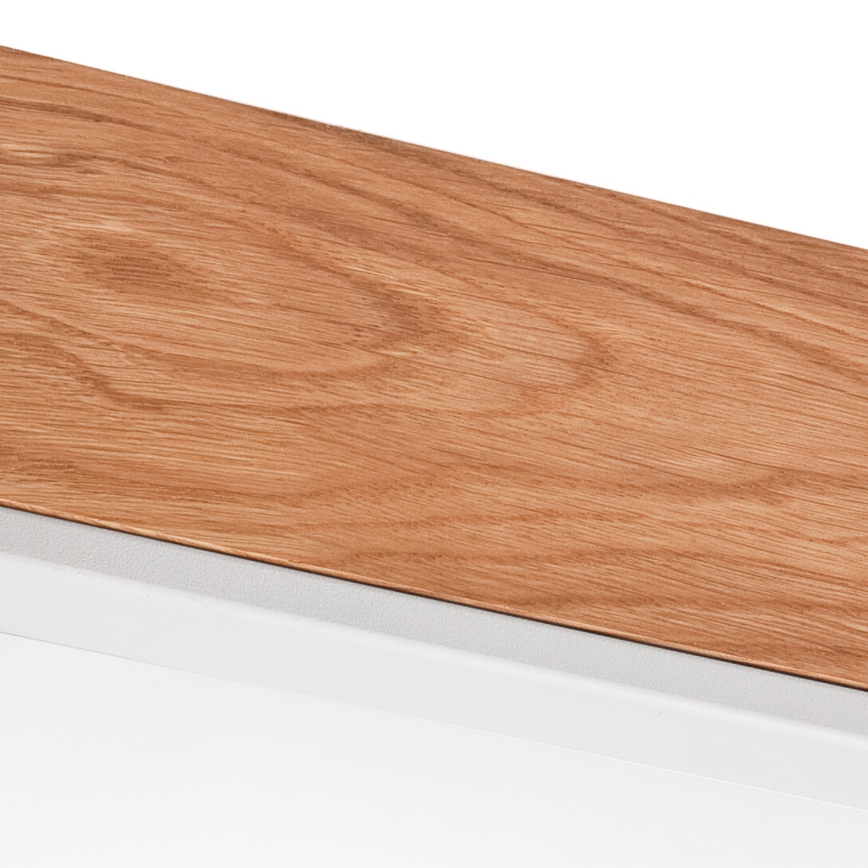 Plafonjera OAK SQUARE 4xE27/15W/230V 39x39 cm hrast/bela