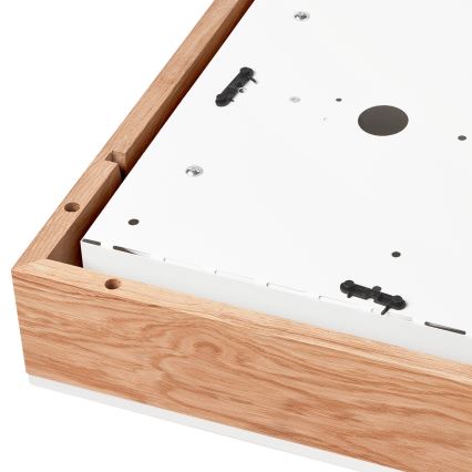 Plafonjera OAK SQUARE 4xE27/15W/230V 39x39 cm hrast/bela