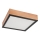 Plafonjera OAK SQUARE 4xE27/15W/230V 39x39 cm hrast/crni