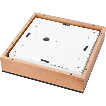Plafonjera OAK SQUARE 4xE27/15W/230V 39x39 cm hrast/crni