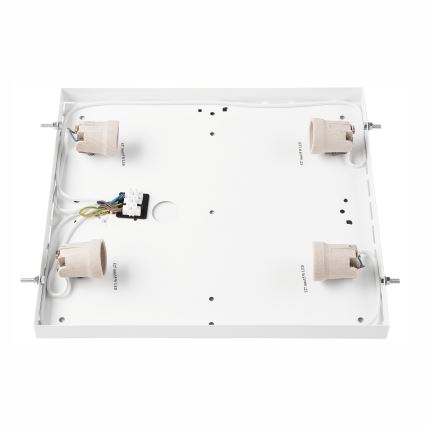 Plafonjera OAK SQUARE 4xE27/15W/230V 39x39 cm hrast/crni