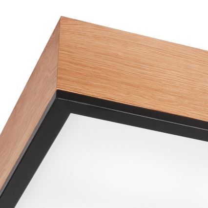Plafonjera OAK SQUARE 4xE27/15W/230V 39x39 cm hrast/crni