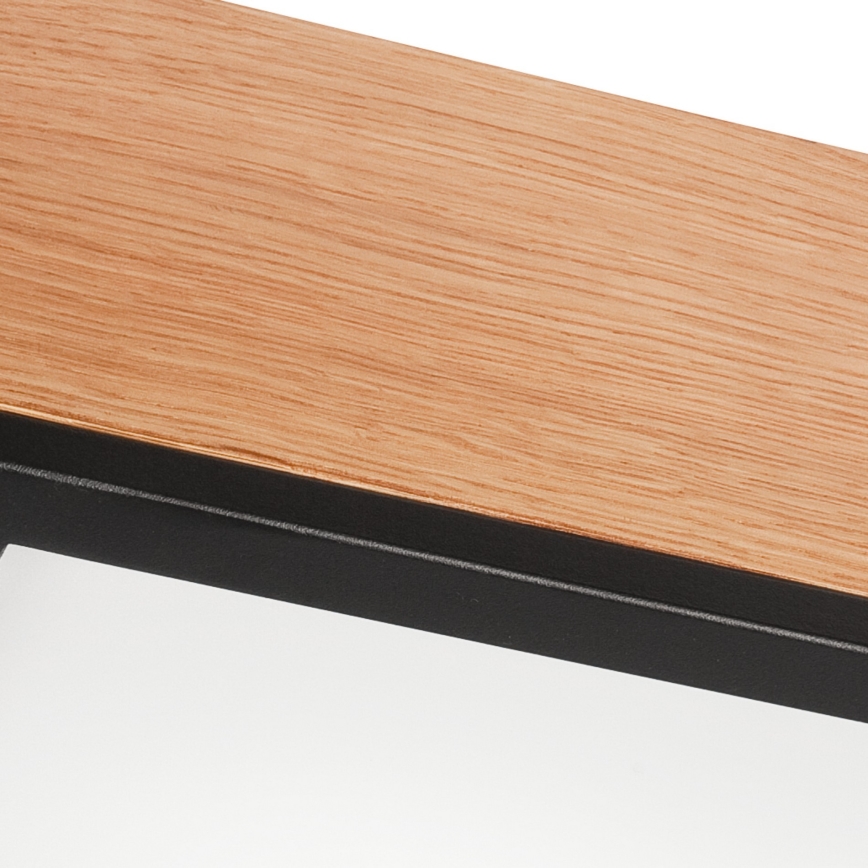 Plafonjera OAK SQUARE 4xE27/15W/230V 39x39 cm hrast/crni