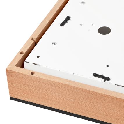 Plafonjera OAK SQUARE 4xE27/15W/230V 39x39 cm hrast/crni