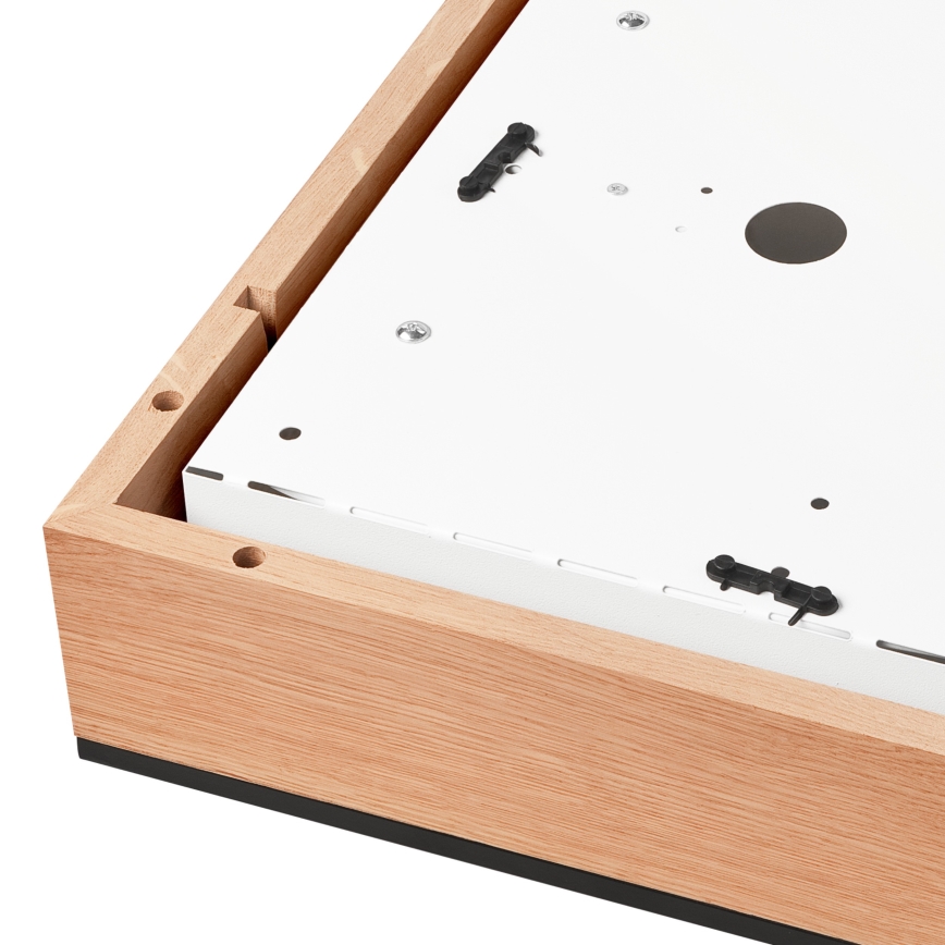 Plafonjera OAK SQUARE 4xE27/15W/230V 39x39 cm hrast/crni