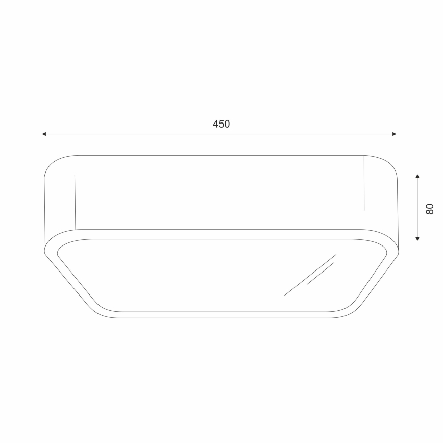 Plafonjera OAK SQUARE 4xE27/15W/230V 45x45 cm hrast