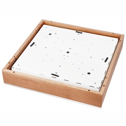 Plafonjera OAK SQUARE 4xE27/15W/230V 48x48 cm hrast/bela
