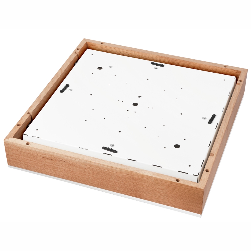 Plafonjera OAK SQUARE 4xE27/15W/230V 48x48 cm hrast/bela