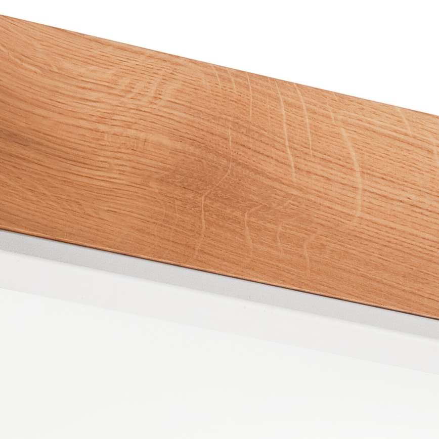 Plafonjera OAK SQUARE 4xE27/15W/230V 48x48 cm hrast/bela