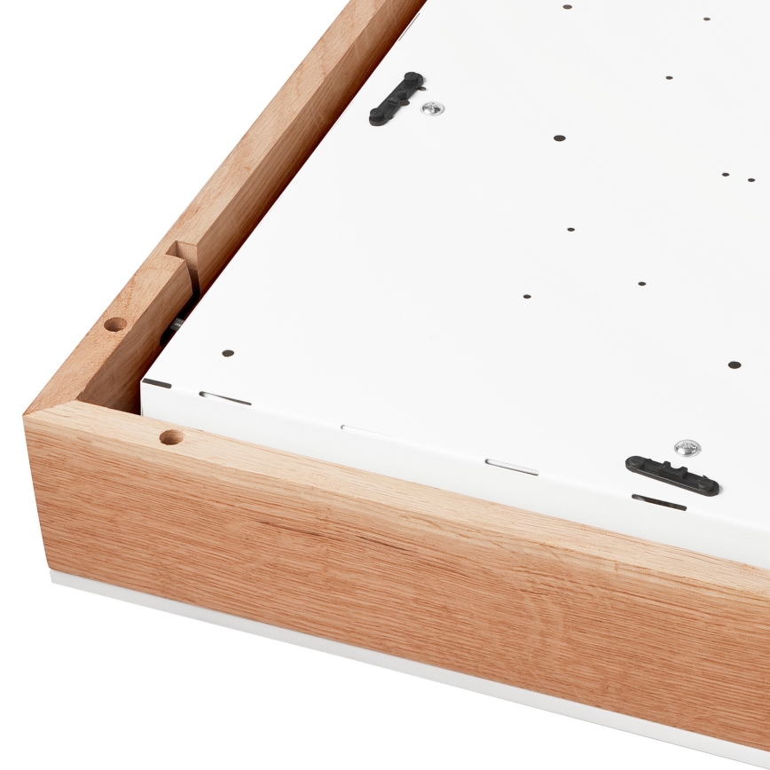 Plafonjera OAK SQUARE 4xE27/15W/230V 48x48 cm hrast/bela