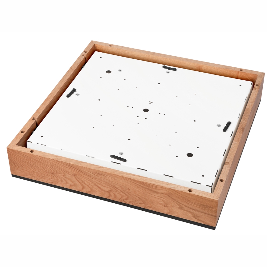 Plafonjera OAK SQUARE 4xE27/15W/230V 48x48 cm hrast/crni