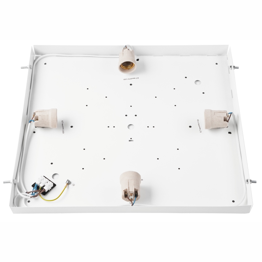 Plafonjera OAK SQUARE 4xE27/15W/230V 48x48 cm hrast/crni