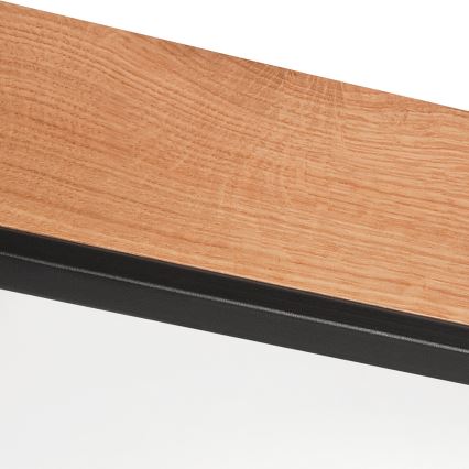 Plafonjera OAK SQUARE 4xE27/15W/230V 48x48 cm hrast/crni