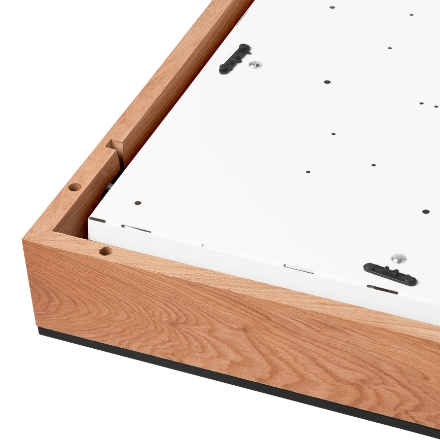 Plafonjera OAK SQUARE 4xE27/15W/230V 48x48 cm hrast/crni