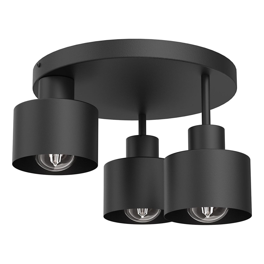 Plafonjera PARKLA 3xE27/15W/230V crni