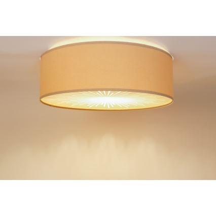 Plafonjera RAYS 2xE27/60W/230V pr. 60 cm bela
