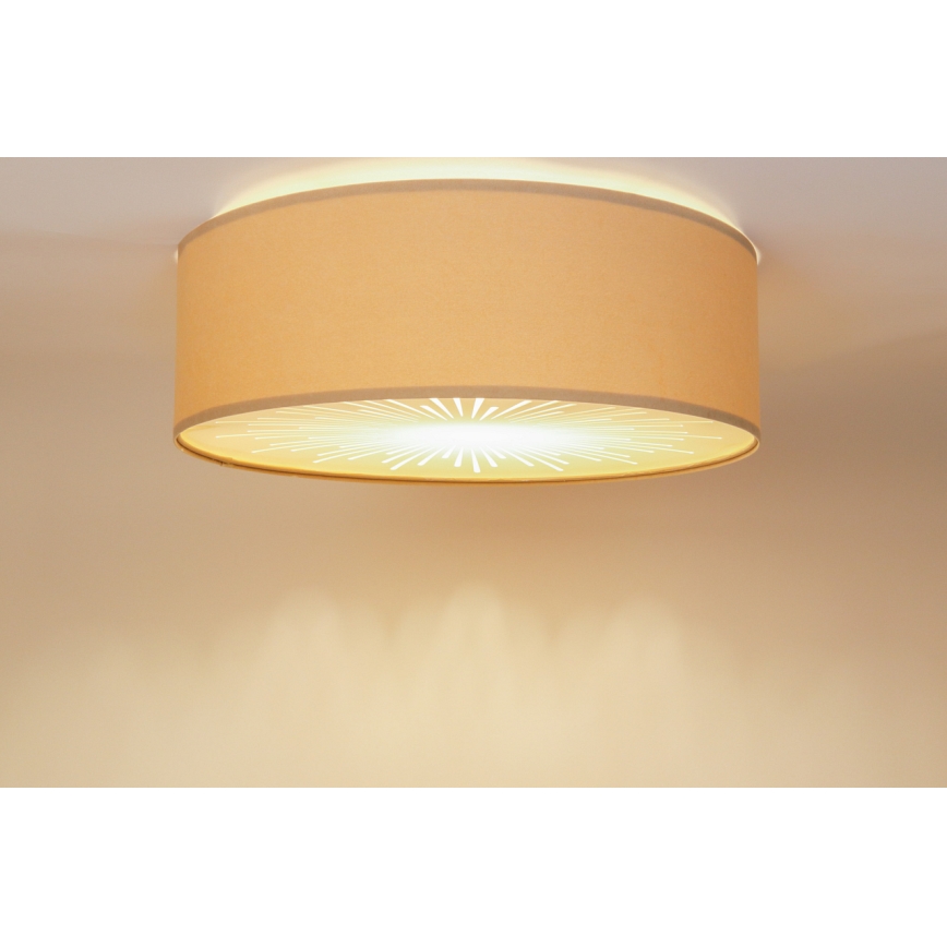 Plafonjera RAYS 2xE27/60W/230V pr. 60 cm bela