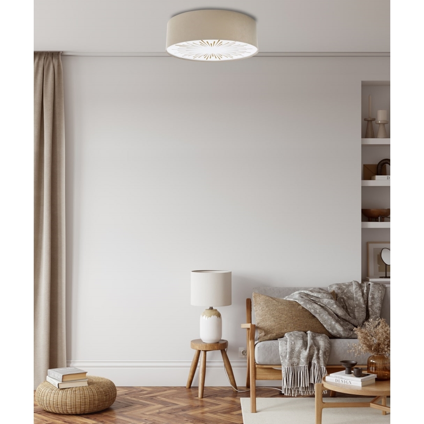 Plafonjera RAYS 2xE27/60W/230V pr. 60 cm bež