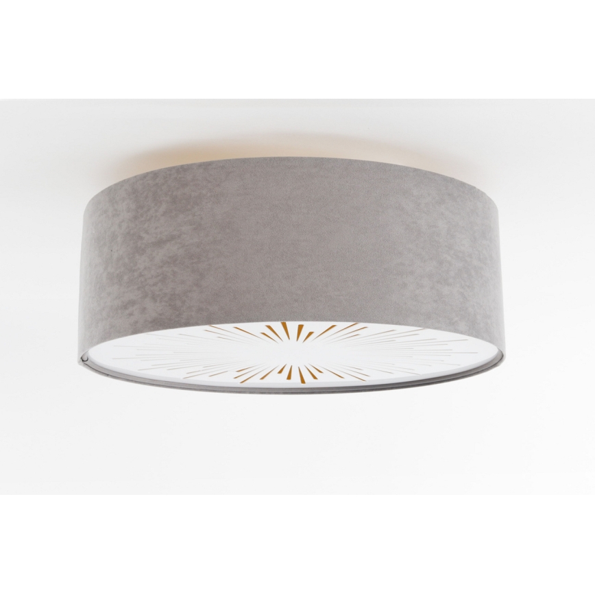 Plafonjera RAYS 2xE27/60W/230V pr. 60 cm siv