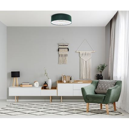 Plafonjera RAYS 2xE27/60W/230V pr. 60 cm zelena
