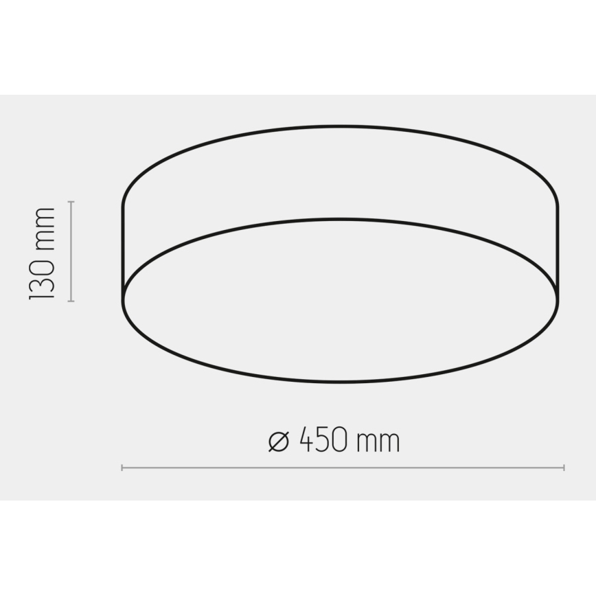 Plafonjera RONDO 4xE27/15W/230V pr. 45 cm bela