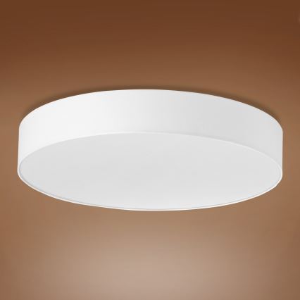 Plafonjera RONDO 6xE27/15W/230V pr. 80 cm bela