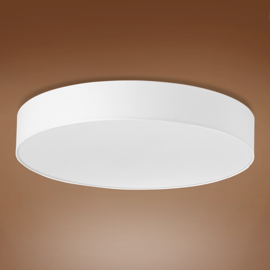 Plafonjera RONDO 6xE27/15W/230V pr. 80 cm bela