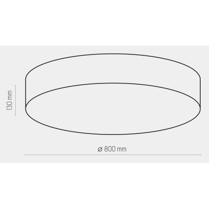 Plafonjera RONDO 6xE27/15W/230V pr. 80 cm bela