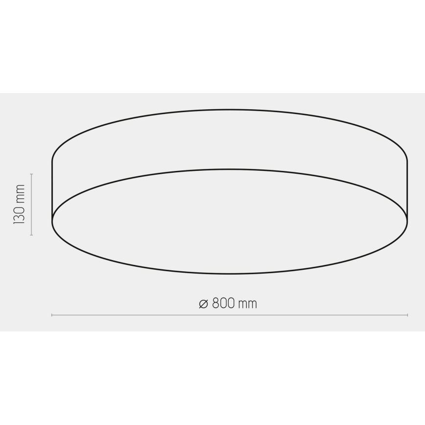 Plafonjera RONDO 6xE27/15W/230V pr. 80 cm bela