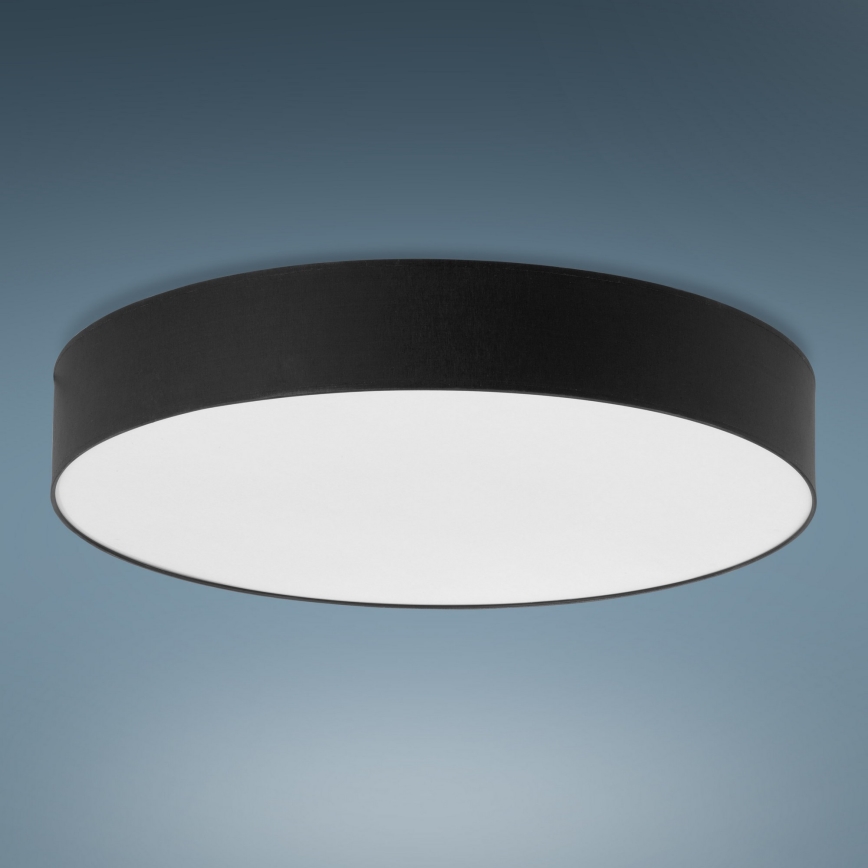 Plafonjera RONDO 6xE27/15W/230V pr. 80 cm crni