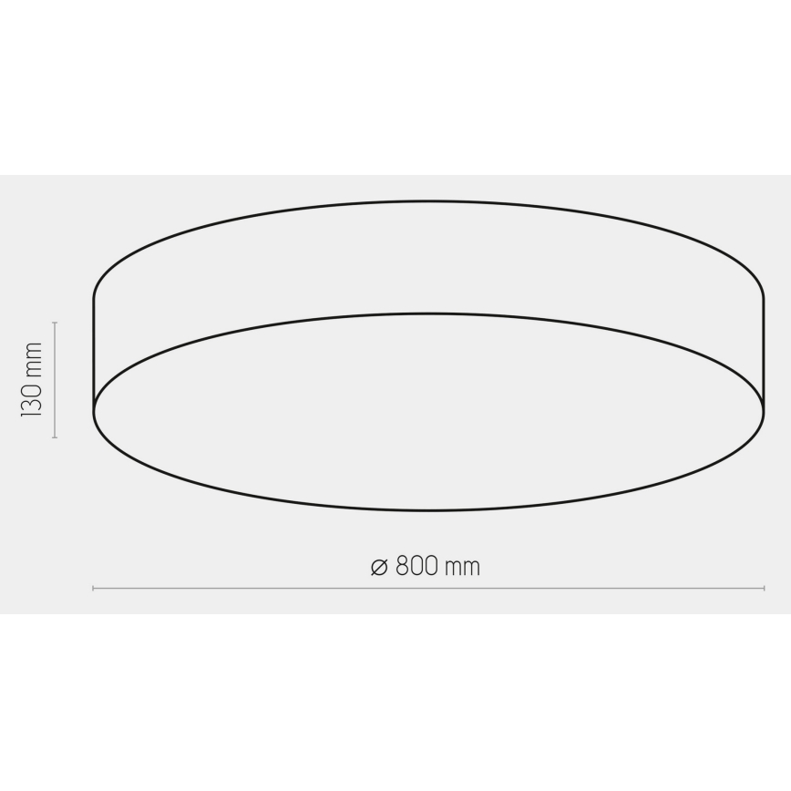 Plafonjera RONDO 6xE27/15W/230V pr. 80 cm siv