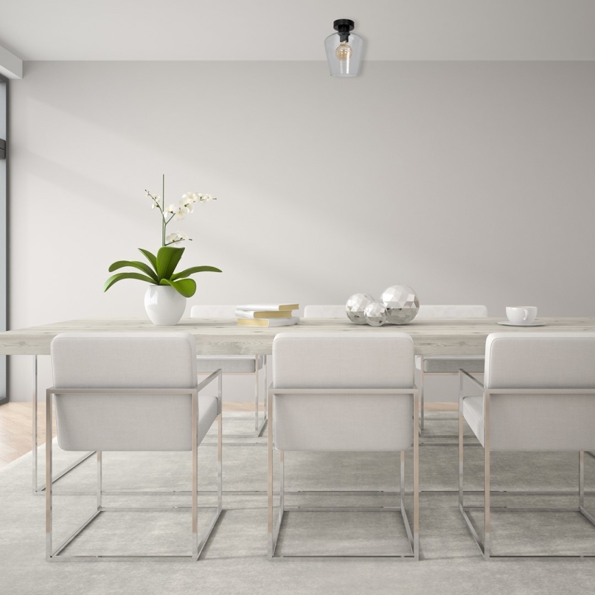 Plafonjera SANTIAGO 1xE27/60W/230V prozirna