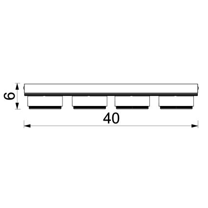 Plafonjera SEMA 4xGX53/15W/230V crni/braon/hrast