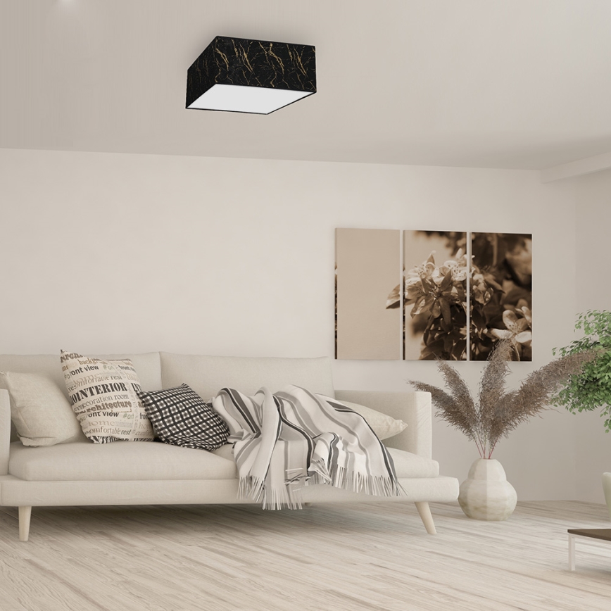 Plafonjera SENSO 2xE27/60W/230V crni