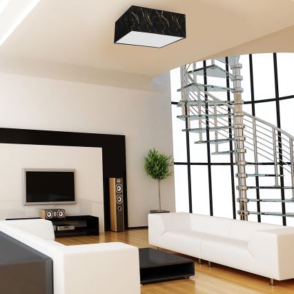 Plafonjera SENSO 2xE27/60W/230V crni