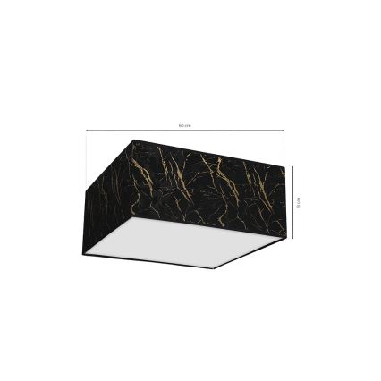 Plafonjera SENSO 2xE27/60W/230V crni
