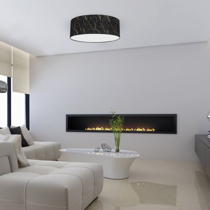 Plafonjera SENSO 3xE27/60W/230V crni