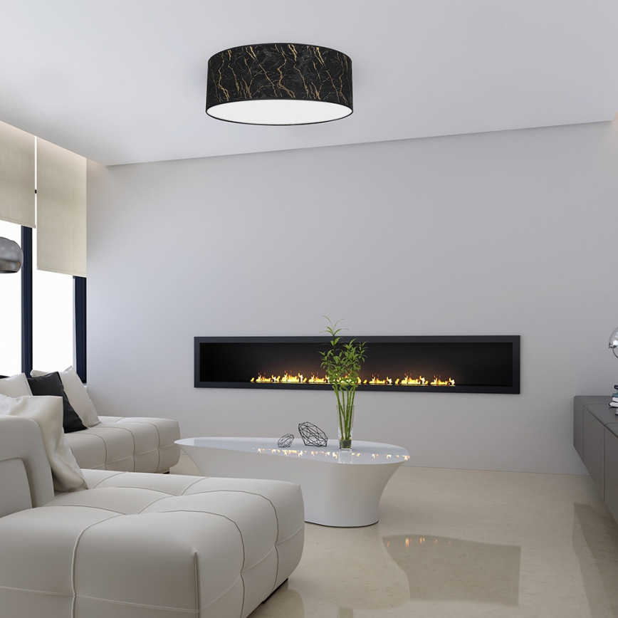 Plafonjera SENSO 3xE27/60W/230V crni