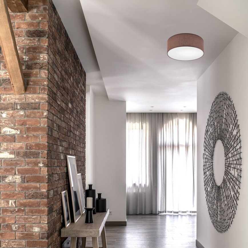 Plafonjera SIRJA DOUBLE 2xE27/15W/230V pr. 35 cm braon