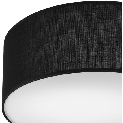 Plafonjera SIRJA DOUBLE 2xE27/15W/230V pr. 35 cm crni