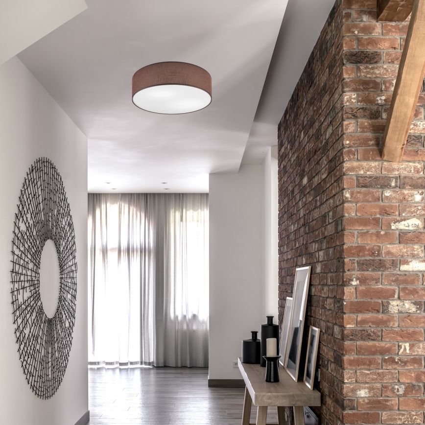 Plafonjera SIRJA DOUBLE 4xE27/15W/230V pr. 45 cm braon
