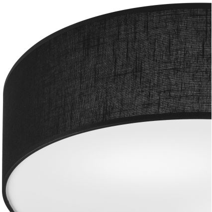Plafonjera SIRJA DOUBLE 4xE27/15W/230V pr. 45 cm crni