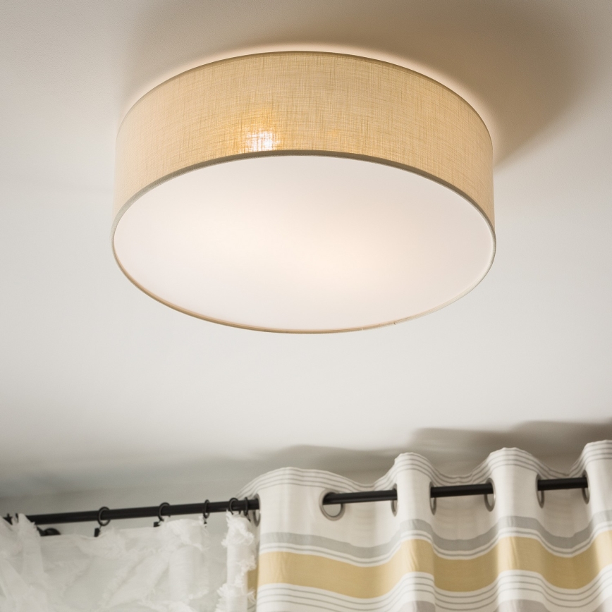 Plafonjera SIRJA DOUBLE 4xE27/15W/230V pr. 45 cm krem