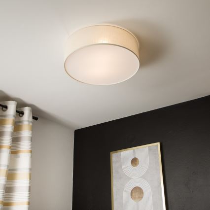 Plafonjera SIRJA DOUBLE 4xE27/15W/230V pr. 45 cm krem