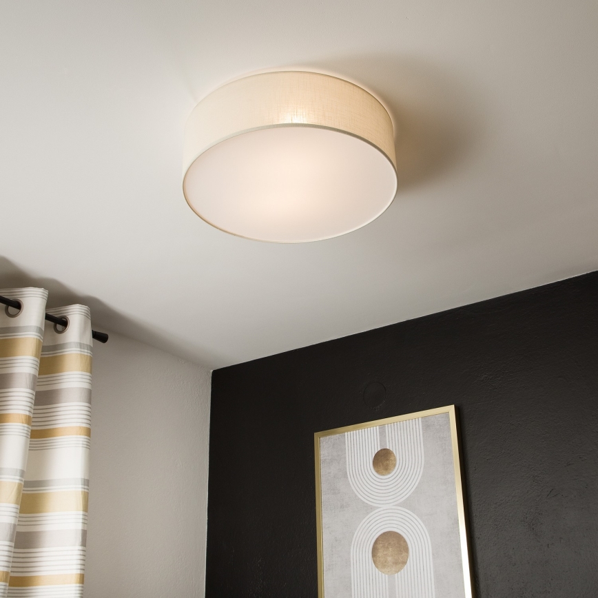 Plafonjera SIRJA DOUBLE 4xE27/15W/230V pr. 45 cm krem
