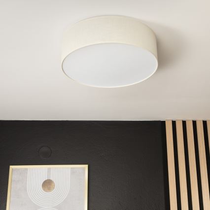 Plafonjera SIRJA DOUBLE 4xE27/15W/230V pr. 45 cm krem