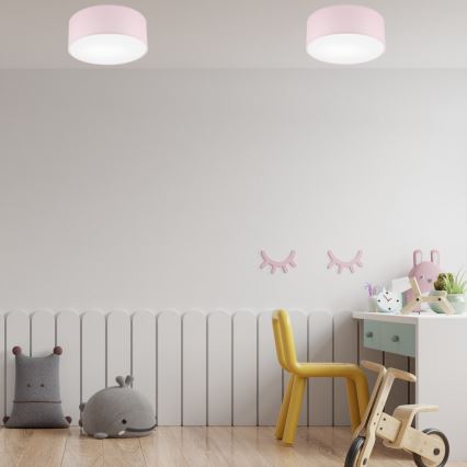 Plafonjera SIRJA PASTEL 1xE27/60W/230V pr. 35 cm roze